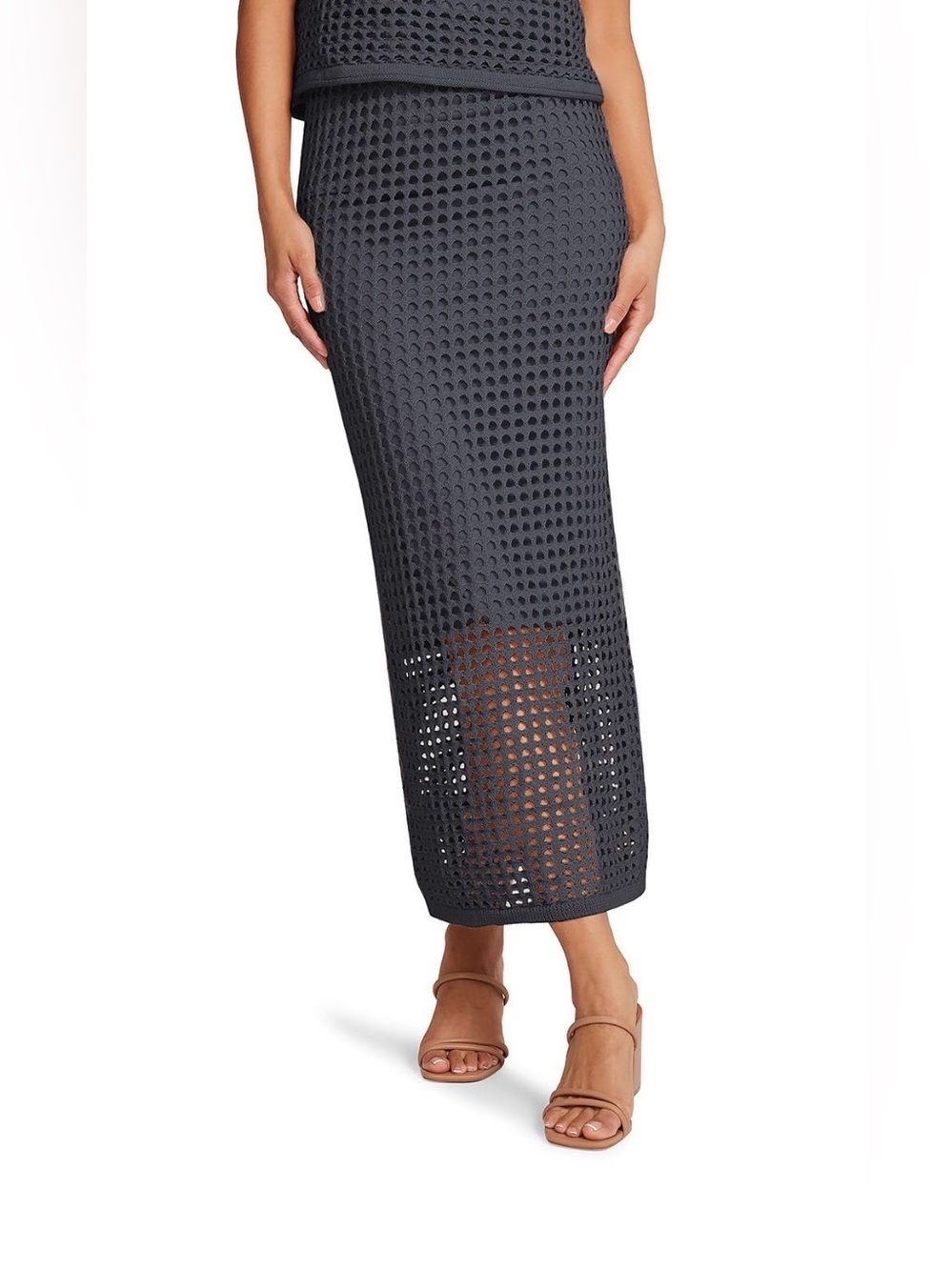 NEW Steve Madden Ladies Crochet Skirt in Charcoal size small